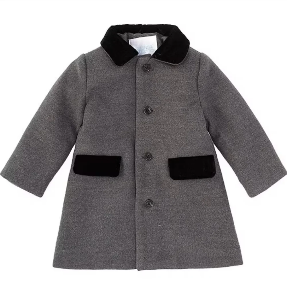 Edgehill Collection Little Boys 2T-7 Long Sleeve Button Front Dress